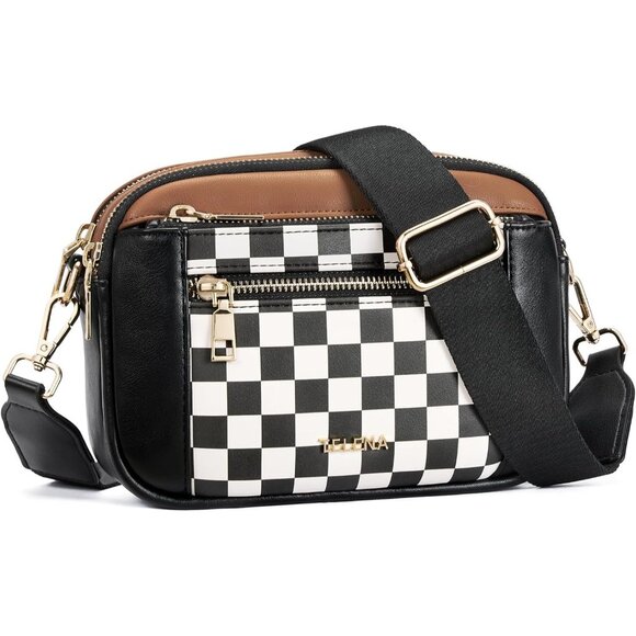 Telena Women Dark Beige Vegan Leather Shoulder Handbags With Adjustable Strap - Picture 1 of 7